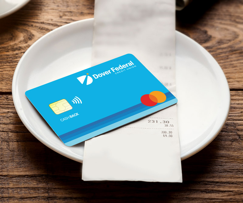 Using Dover Federal Cash Back card to pay bill.