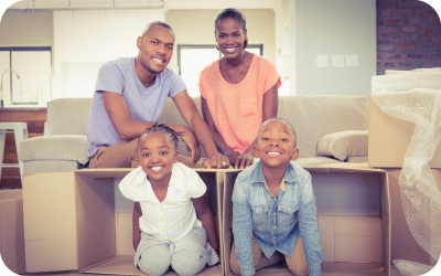 Family Unpacking Boxes