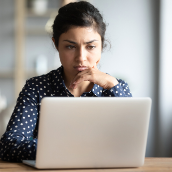 Woman working at computer